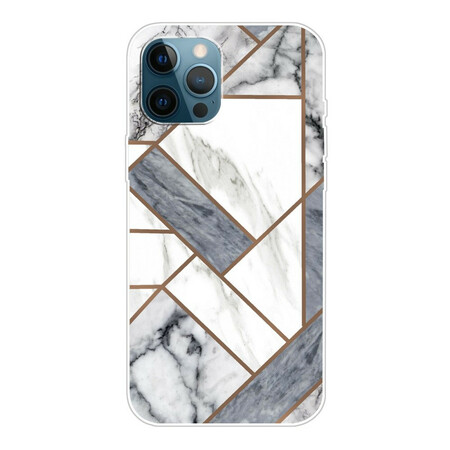 iPhone 13 Pro Marmeren Geval Variabele Geometrische