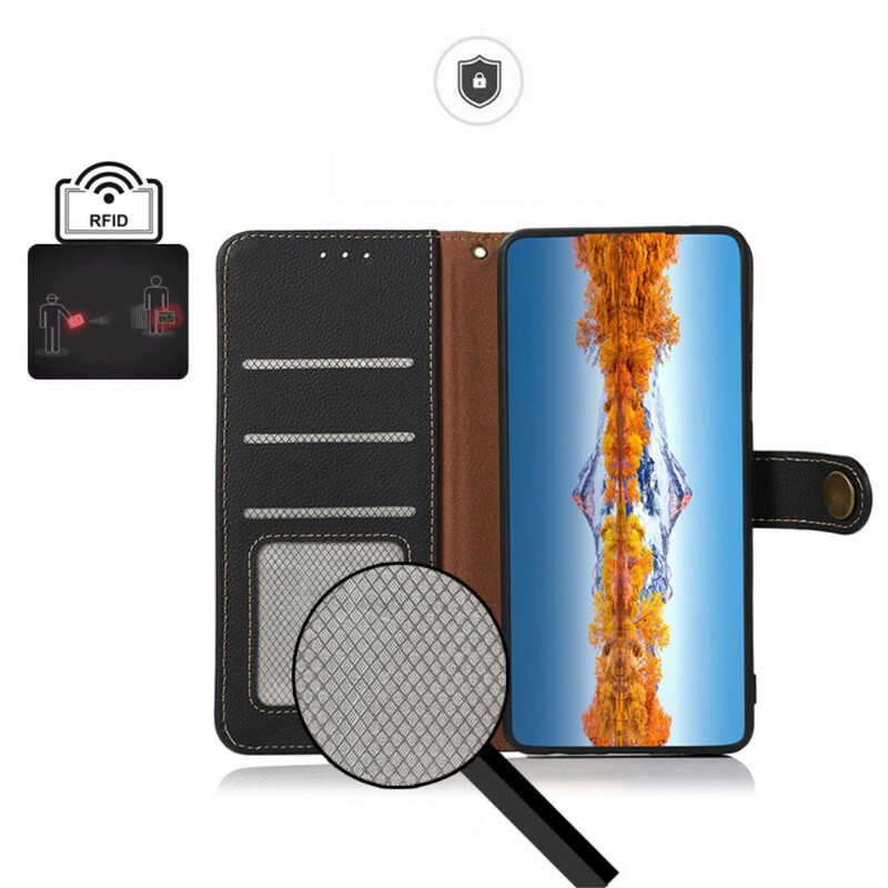 iPhone 13 Pro Echt Lederen Hoesje KHAZNEH RFID iPhone 13 Pro Echt Lederen Hoesje KHAZNEH RFID