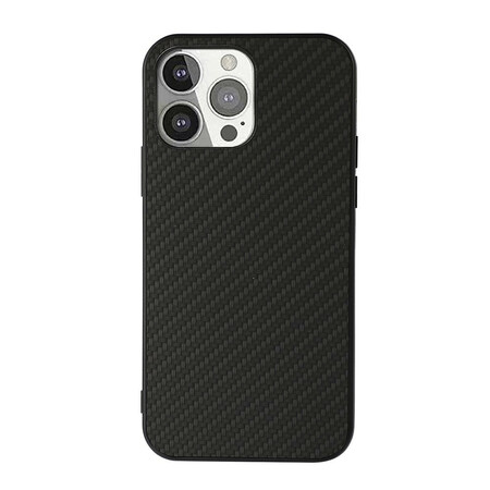 iPhone 13 Pro Case Leder Effect Koolstofvezel Textuur