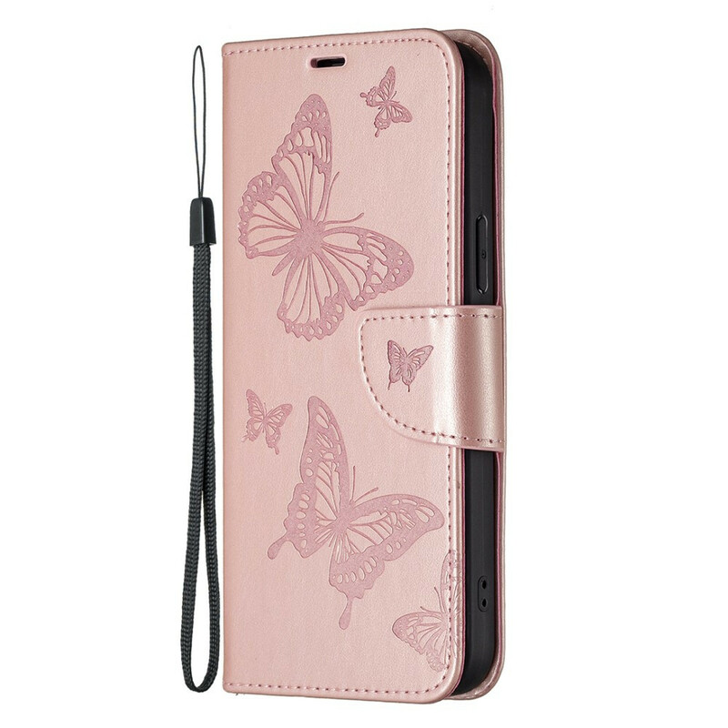 Hoesje voor iPhone 13 Pro Vlinder afgedrukt Lanyard