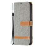 iPhone 13 Pro stof en leer effect riem case