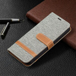 iPhone 13 Pro stof en leer effect riem case