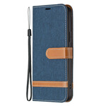 iPhone 13 Pro stof en leer effect riem case