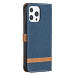 iPhone 13 Pro stof en leer effect riem case