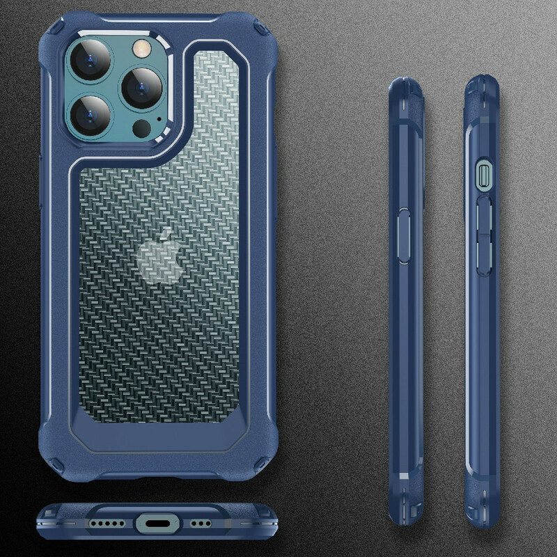 iPhone 13 Pro duidelijk koolstofvezel textuur case