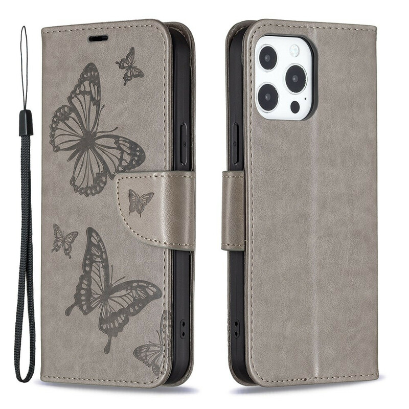 iPhone 13 Pro Max Case Vlinders en Schuine Flap