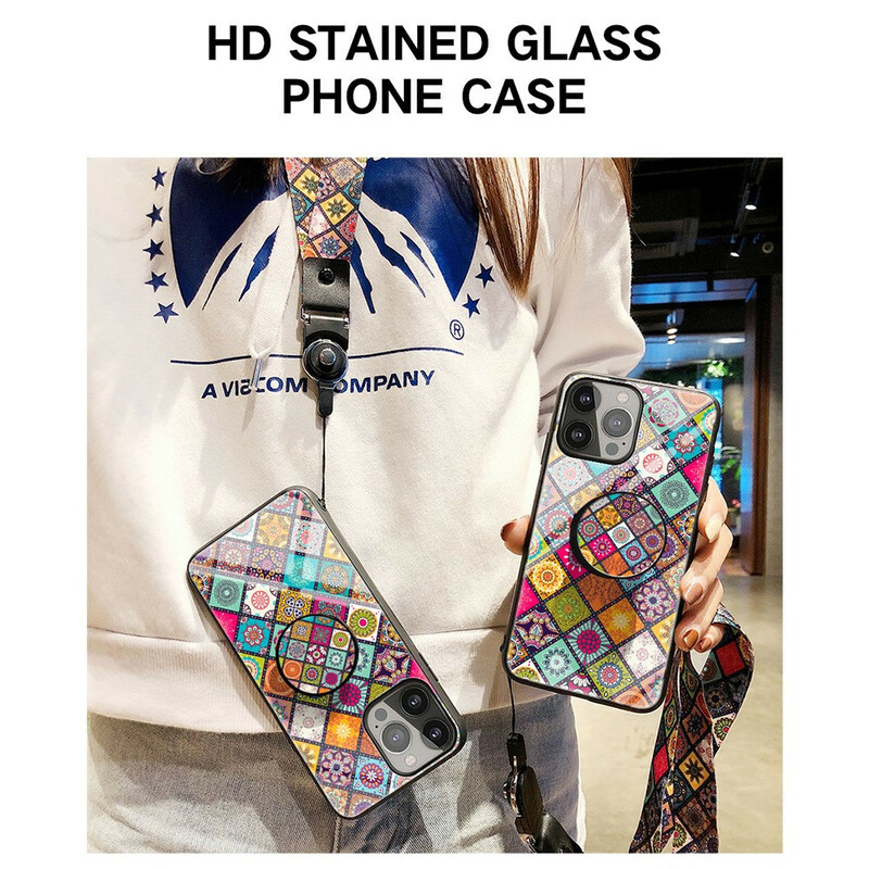 iPhone 13 Pro Magnetische Patchwork Case