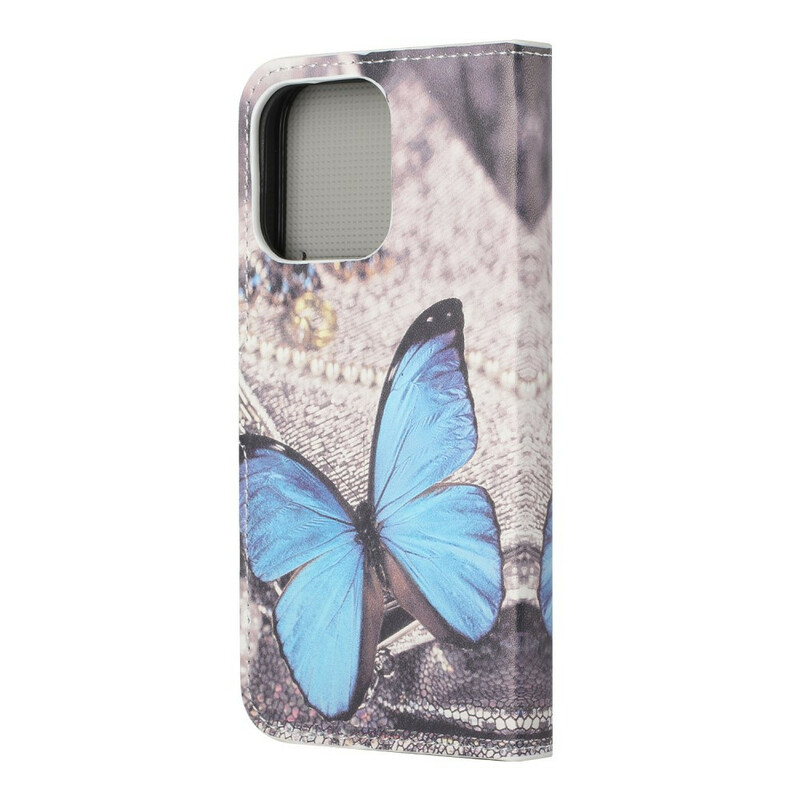 Hoesje iPhone 13 Vlinder Blauw