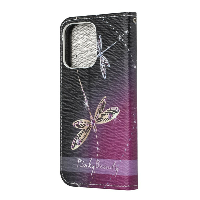 Hoesje voor iPhone 13 Dragonfly met sleutelkoord