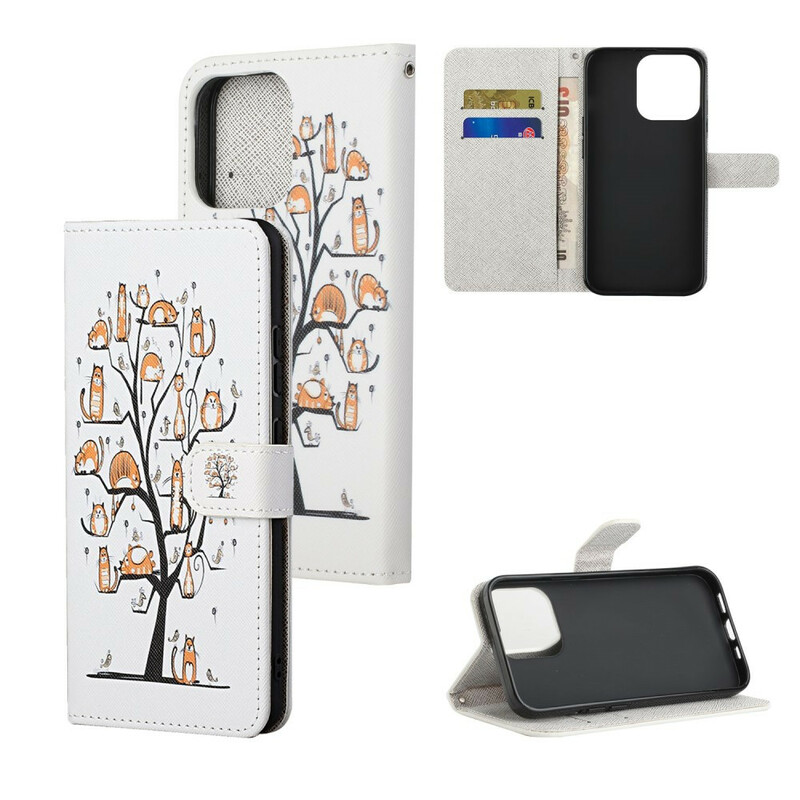 iPhone 13 Funky Cats Lanyard Case