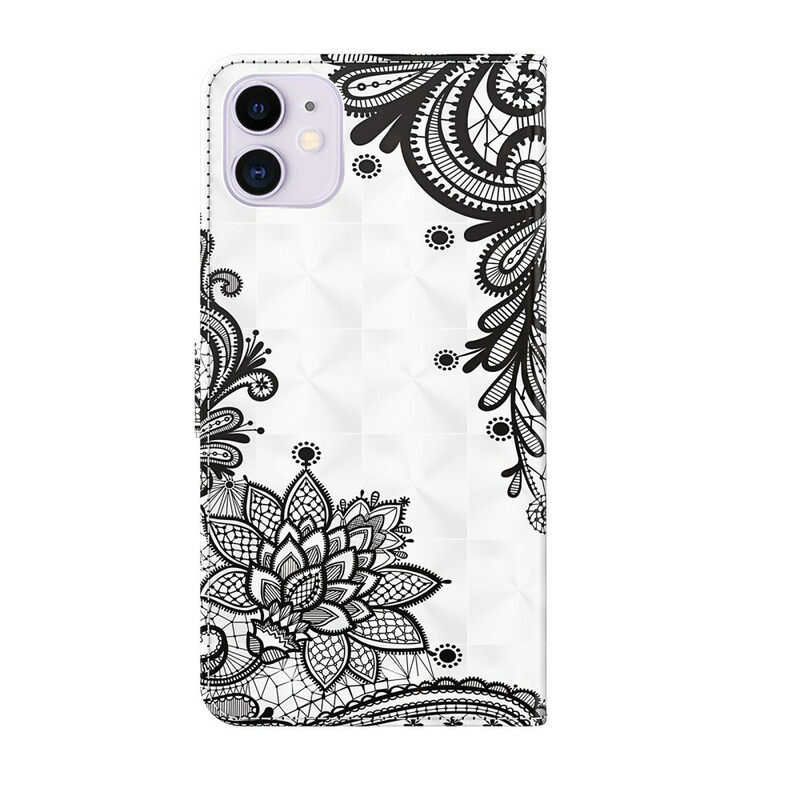 Hoesje voor iPhone 13 Fleurs Dentelle