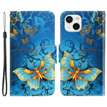 Case iPhone 13 Variaties Vlinders met riem