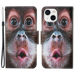 Etui voor iPhone 13 Monkey met sleutelkoord