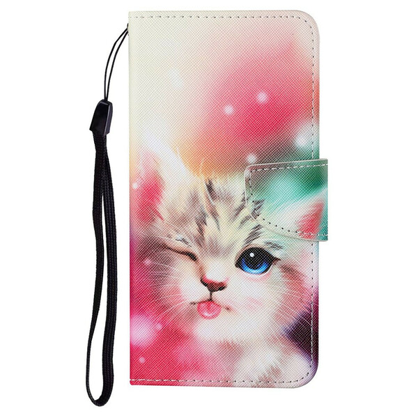 Hoesje voor iPhone 13 Cat Stories met sleutelkoord