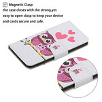 iPhone 13 Uil Familie Hoesje met Lanyard