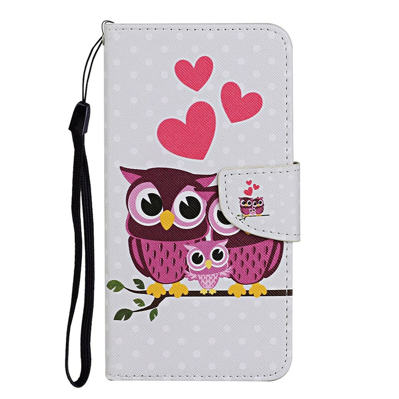 iPhone 13 Uil Familie Hoesje met Lanyard