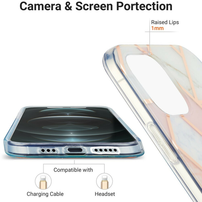 Flashy Geometrische Marble iPhone 13 Case