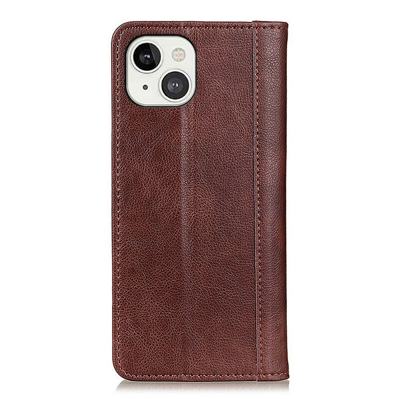 Flip Cover iPhone 13 leer Split Elegance