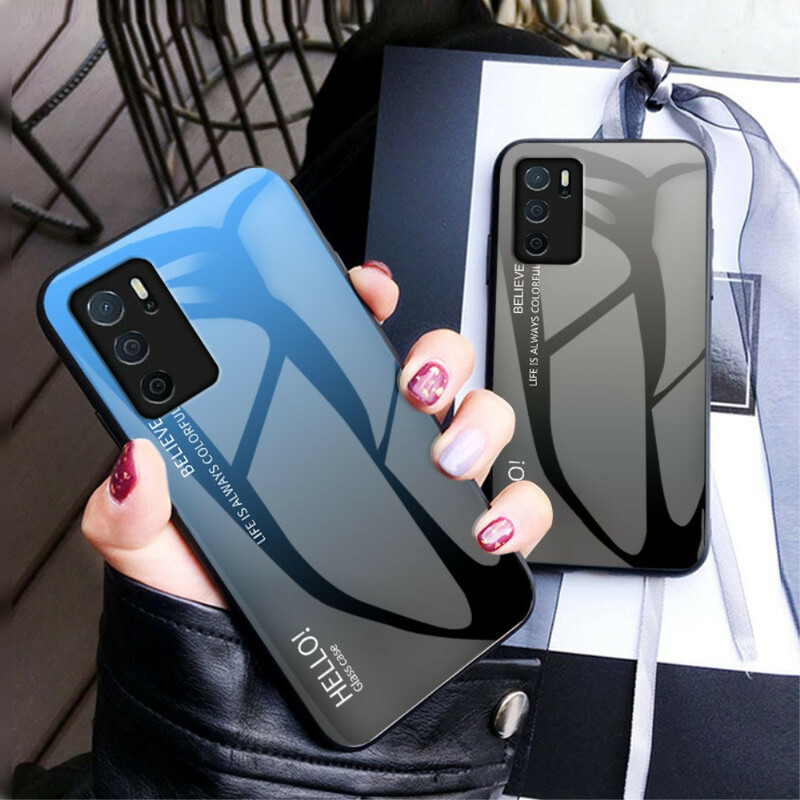 Oppo A16 / A16s gehard glas case hallo