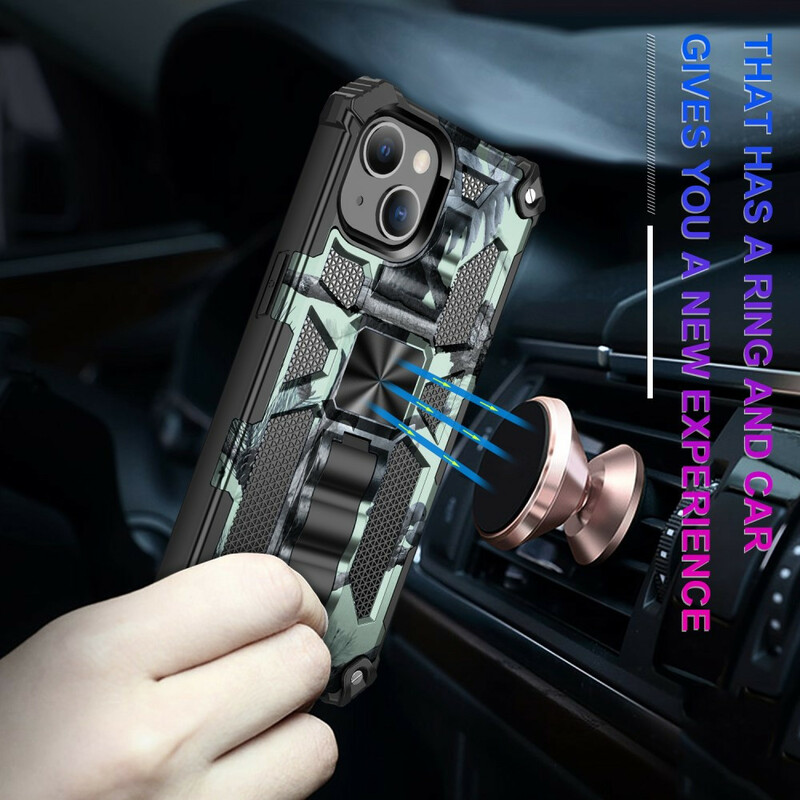 iPhone 13 Camouflage Geval Verwijderbare Tribune