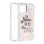 Case iPhone 13 Never Stop Dreaming Glitter