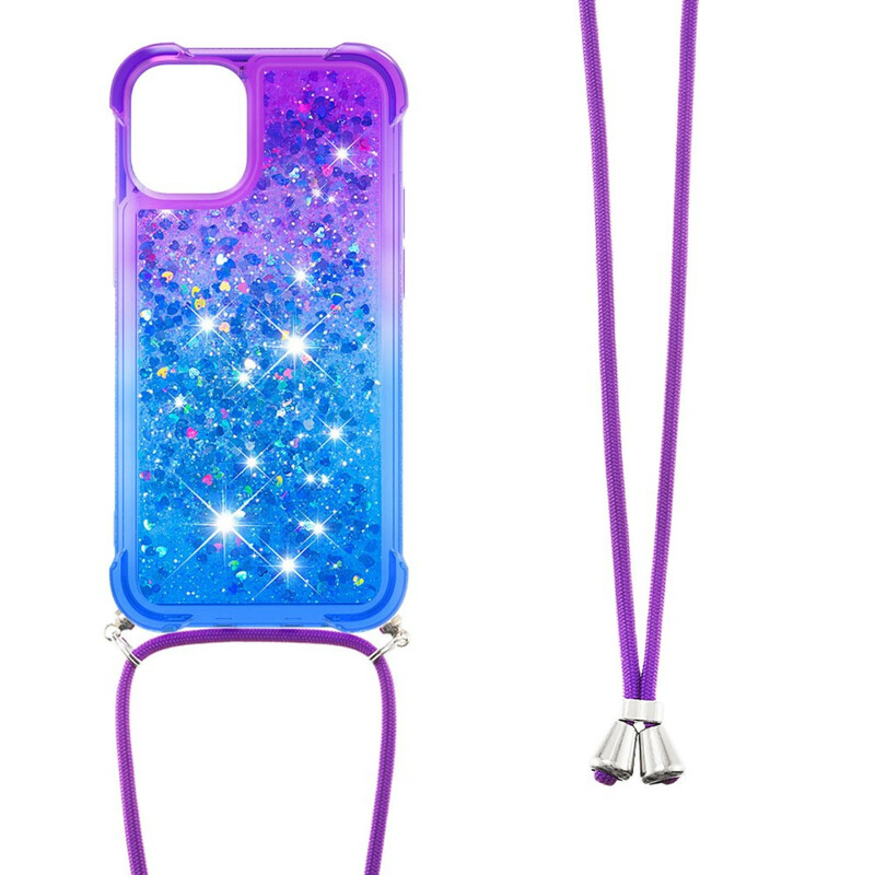iPhone 13 Silicone Glitter & String Hoesje
