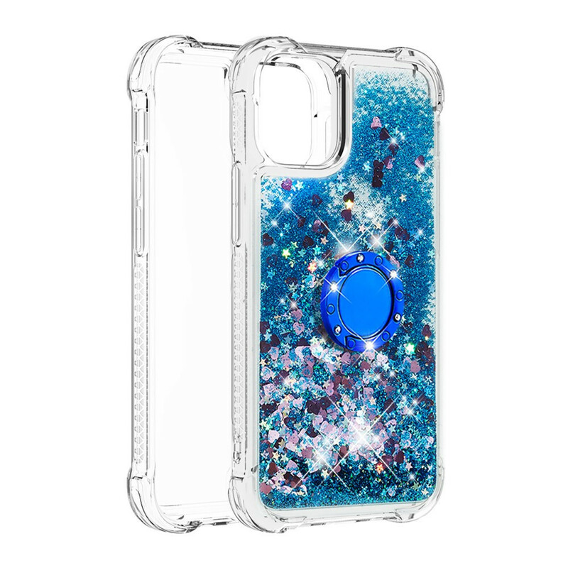 iPhone 13 Glitter Hoesje met Stand Ring