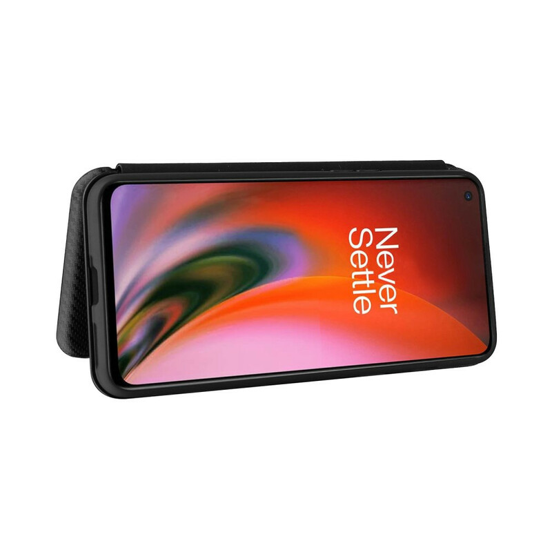 Flip Cover OnePlus Nord 2 5G siliconen Carbon kleurig