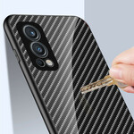 OnePlus Nord 2 5G Carbon Fiber gehard glas zaak