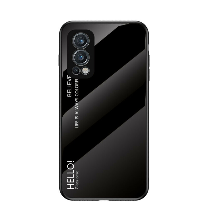 OnePlus Nord 2 5G gehard glazen hoesje Hallo