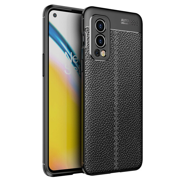 OnePlus Nord 2 5G leer effect case lychee dubbele lijn