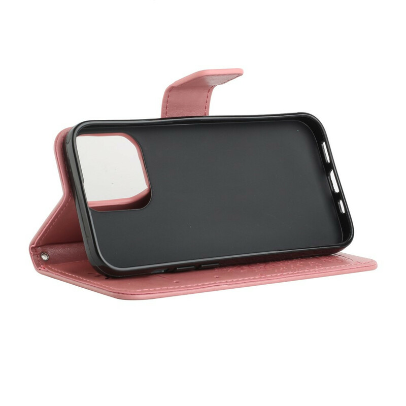 Hoesje voor iPhone 13 Boom en Uilen met sleutelkoord