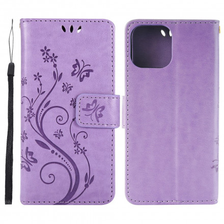 Hoesje voor iPhone 13 Vlinders in Bloemen