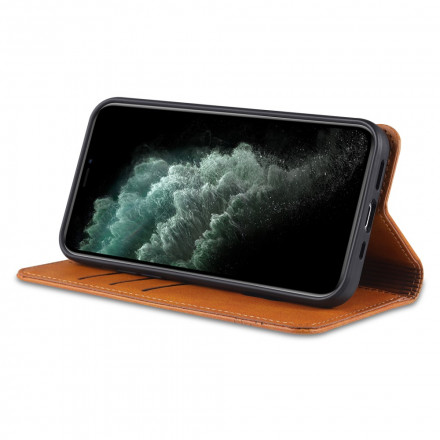 Flip Cover iPhone 13 Stijl Leder AZNS