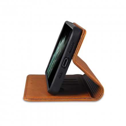 Flip Cover iPhone 13 Stijl Leder AZNS