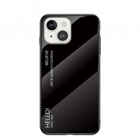 iPhone 13 Geval Aangemaakt Glas Hallo