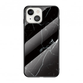 iPhone 13 geval marmeren kleuren gehard glas