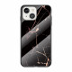 iPhone 13 geval marmeren kleuren gehard glas
