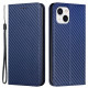 Flip Cover iPhone 13 Carbon Fiber met riem