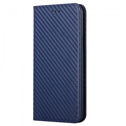 Flip Cover iPhone 13 Carbon Fiber met riem