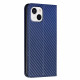 Flip Cover iPhone 13 Carbon Fiber met riem