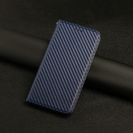 Flip Cover iPhone 13 Carbon Fiber met riem