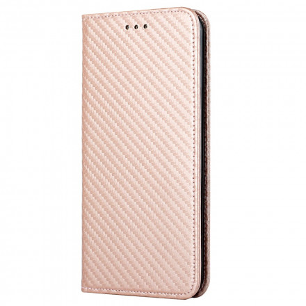 Flip Cover iPhone 13 Carbon Fiber met riem