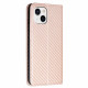Flip Cover iPhone 13 Carbon Fiber met riem