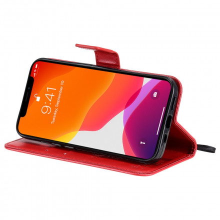 Hoesje voor iPhone 13 Boom en kat met sleutelkoord