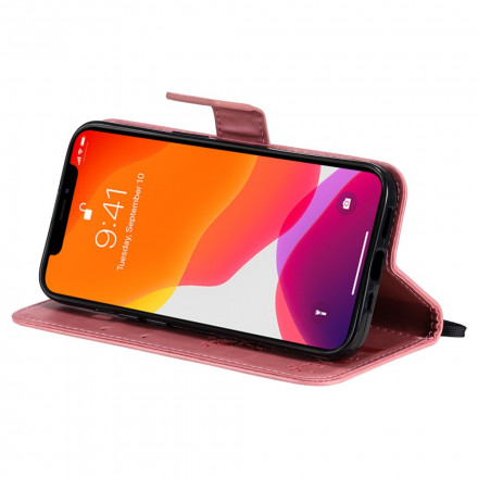 Hoesje voor iPhone 13 Boom en kat met sleutelkoord