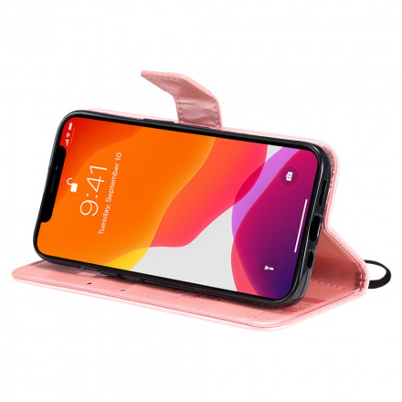 Hoesje voor iPhone 13 Boom en kat met sleutelkoord