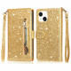 Hoesje voor iPhone 13 Glitter Portemonnee