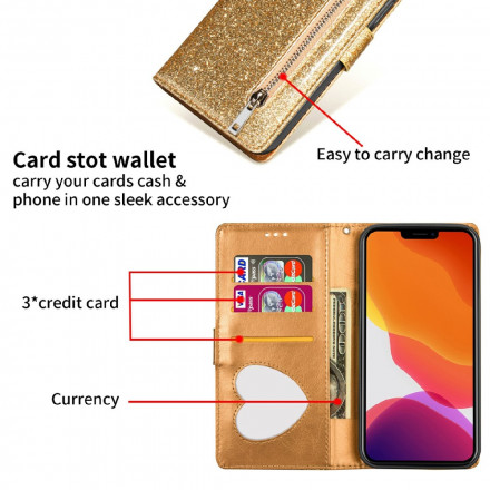 Hoesje voor iPhone 13 Glitter Portemonnee