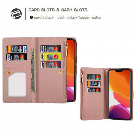 Case iPhone 13 Glitter Portemonnee Zip